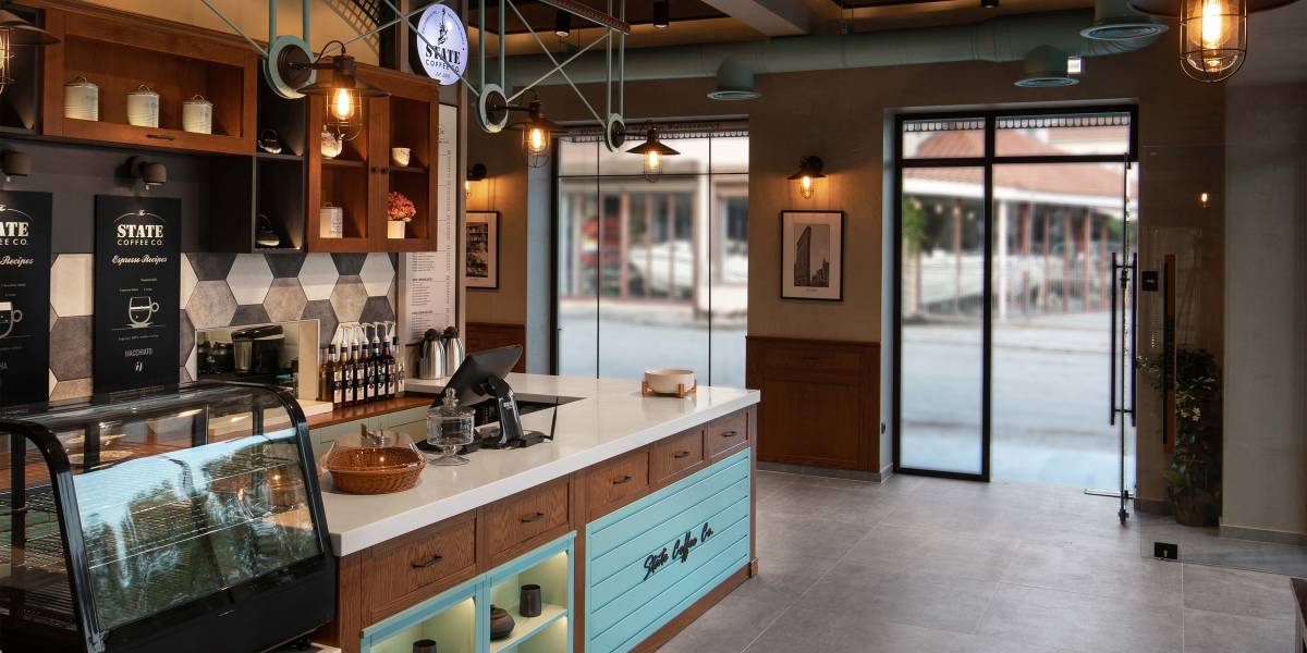 HIMACS® for the State Coffee Co. inspired by New York in the 1930s